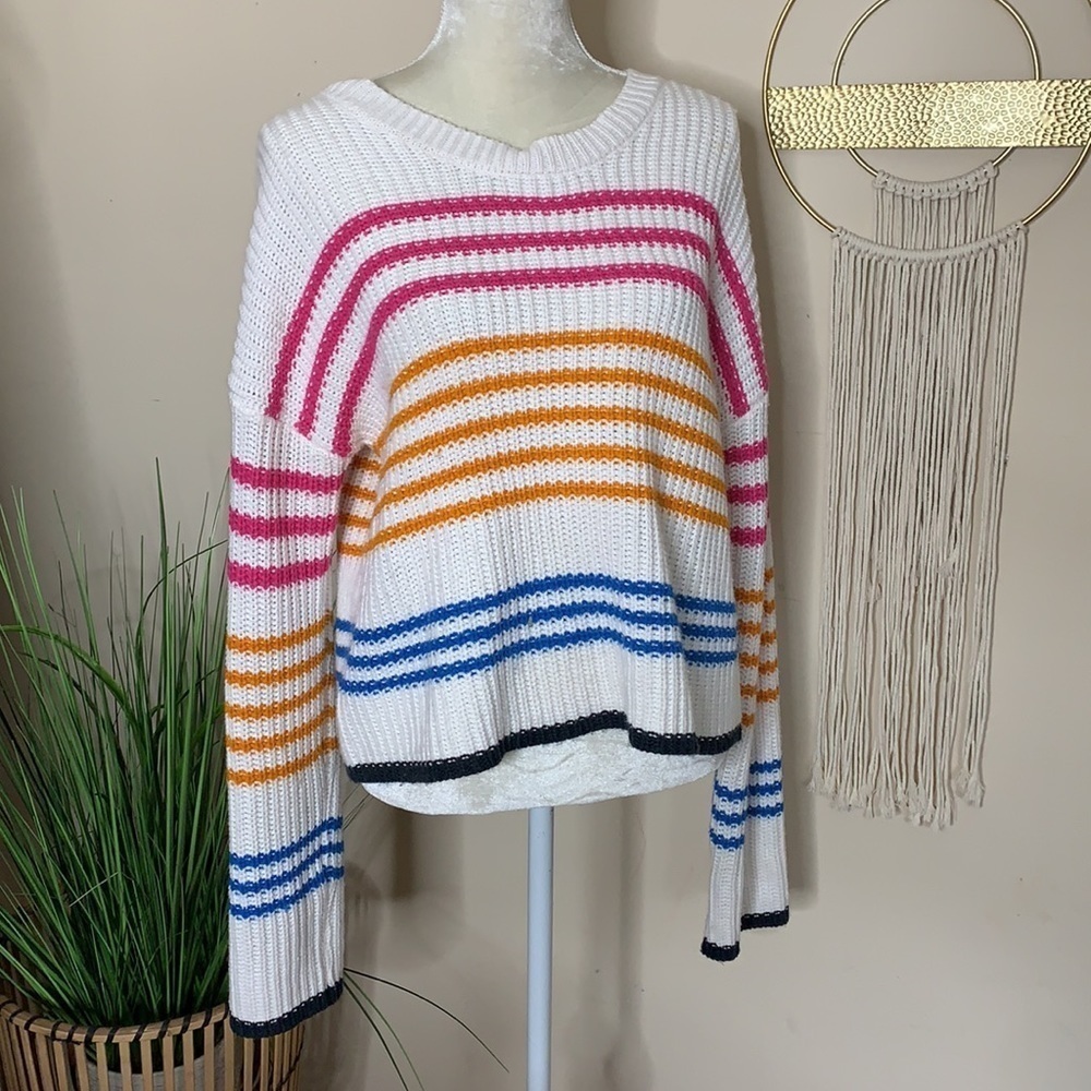 francescas collections • striped ribbed boxy sweater